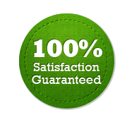 Satisfaction Guarantee 100% - Circle Badge Green