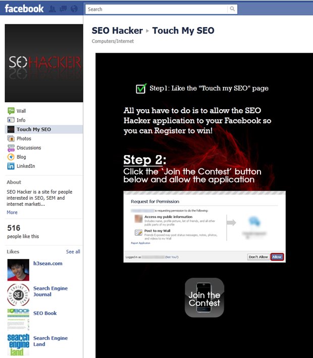 SEO Hacker Facebook App 2
