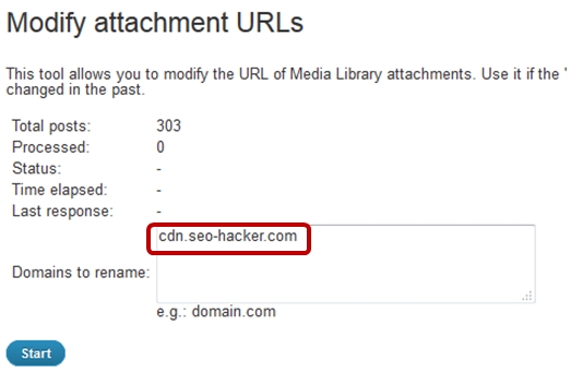 Modify Attachment URLs box
