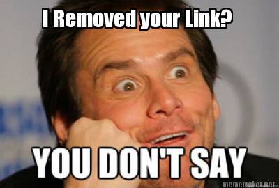 I removed your link