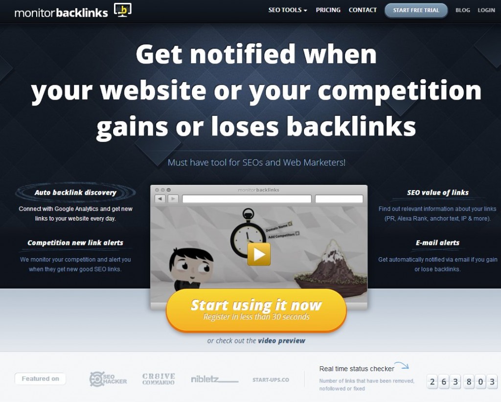Monitor Backlinks (New Home Page)