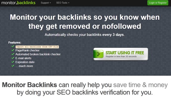 Monitor Backlinks (Old Home Page)