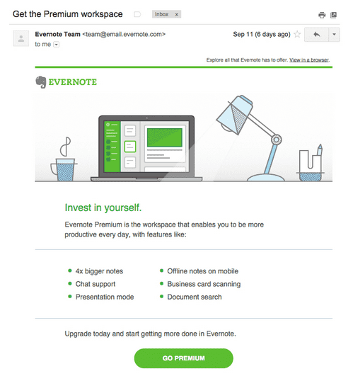 Evernote Call-to-Action