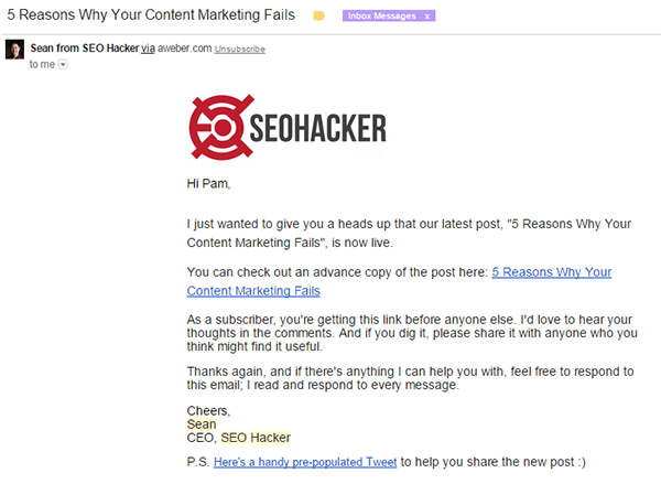 SEO Hacker Email Marketing