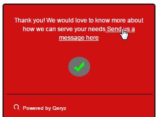 Qeryz Usability Message