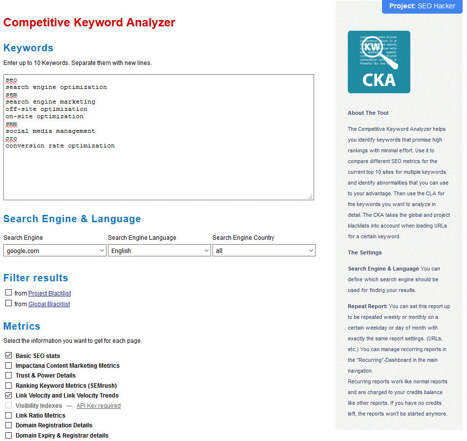 competitive keyword analyzer 1