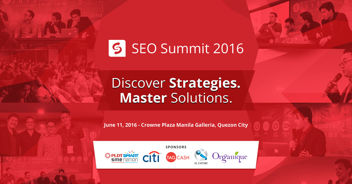 SEO Summit 2016 Presentations – Summary of Learning
