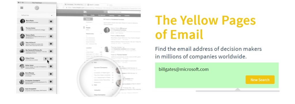 find that email landing page