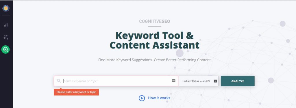 Cognitive seo keyword tool