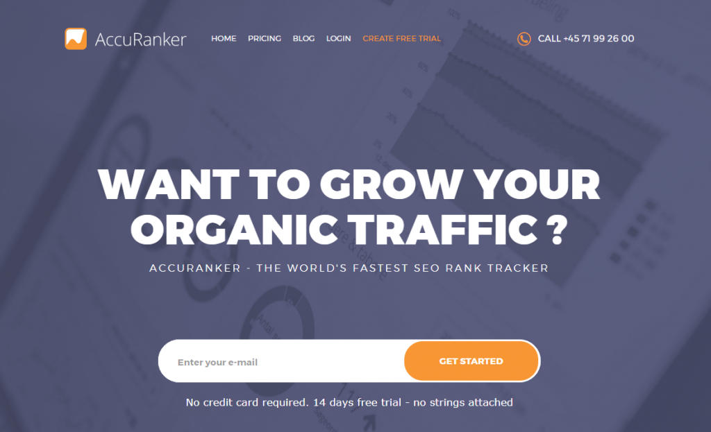 Accuranker homepage