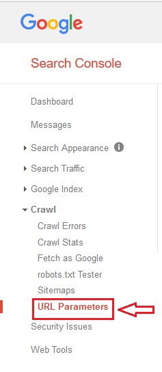 Google search console URL parameters