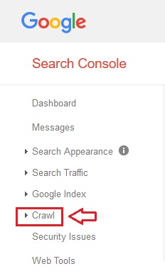 Google search console crawl