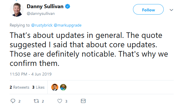 Danny Sullivan Tweet Screenshot