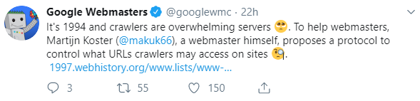 Google Webmaster Tweet