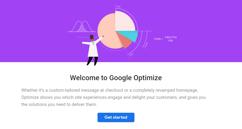 google optimize page