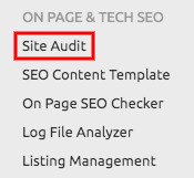 Where To Find SEMRush Site Audit