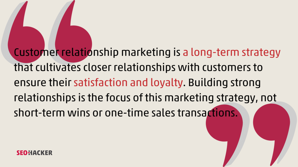 Customer Relationship Marketing Definition Quote Card