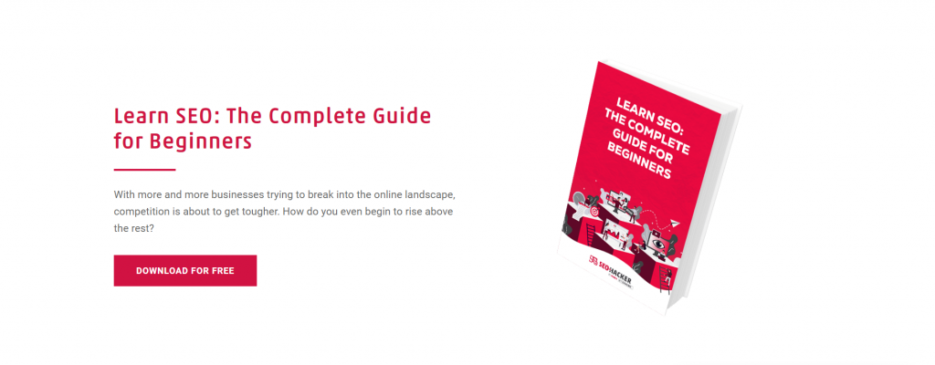 Learn SEO The Complete Guide for Beginners Landing Page