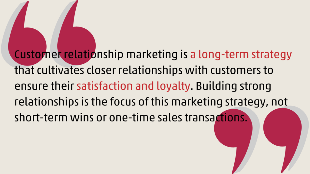 Customer Relationship Marketing Definition Quote Card