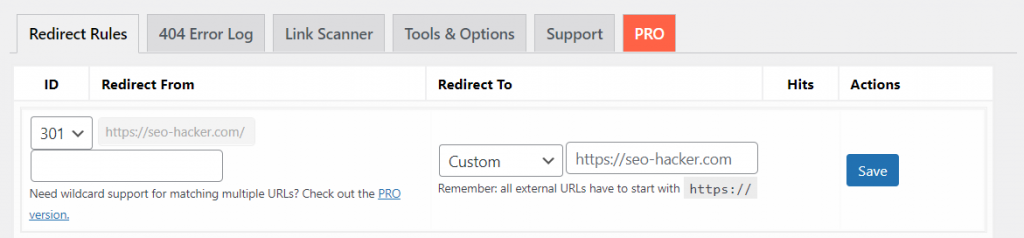WP 301 Redirects