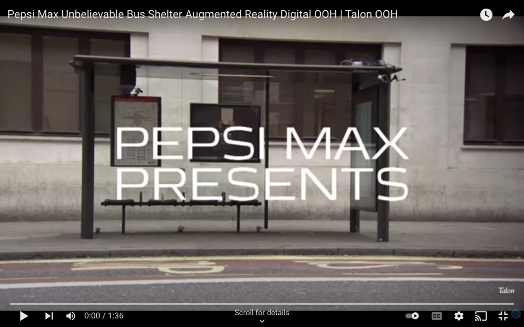 Pepsi AR bus stop campaign screenshot
