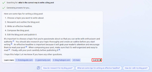 Bing AI Chatbot's response limitations
