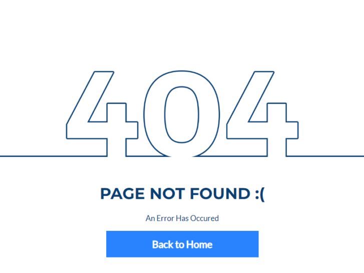 404 Page Not Found Error example