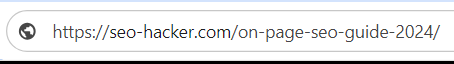 Example of Good URL Structure