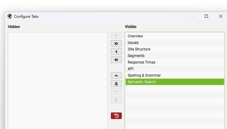Fonction de recherche sémantique sur ScreamingFrog