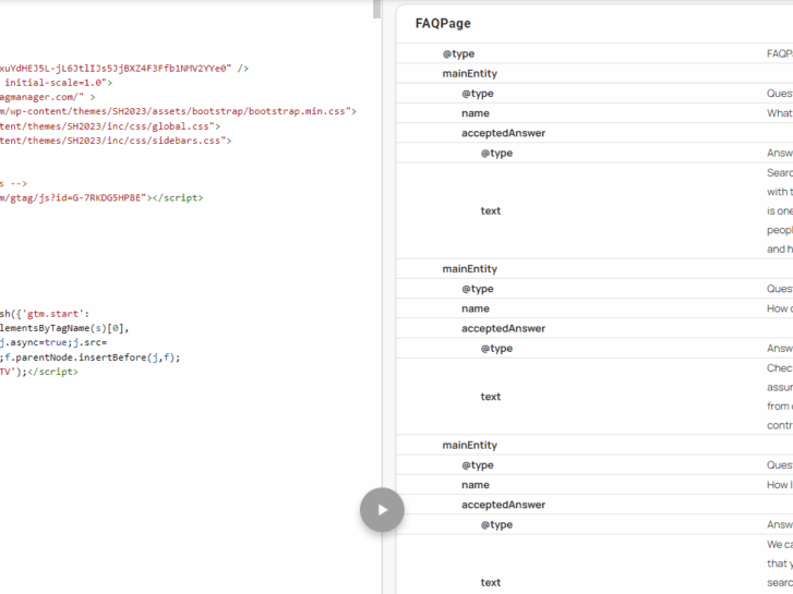 FAQ schema markup example