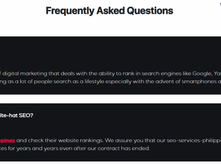 échantillon de FAQ