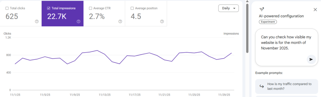 Exemple de sélection automatique de métriques