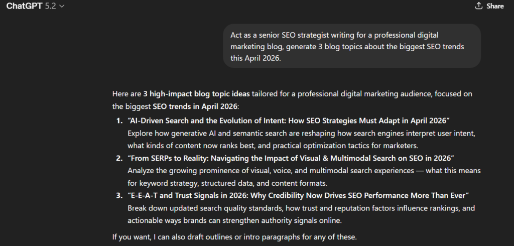 ChatGPT's GPT-5.2 example answer