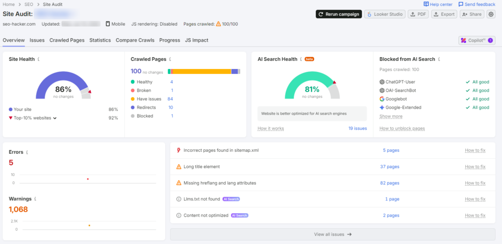 AI Search Site Audit